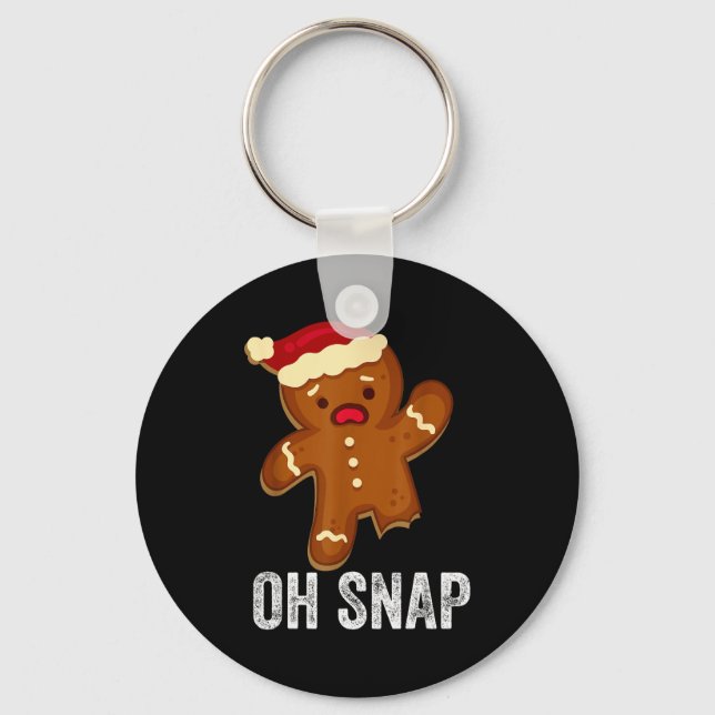 Porte-clés Funny Oh Snap Gingerbread Man Christmas Cookie Xma (Recto)