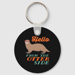 Porte-clés Funny Outer Space Animal Hello From The Otter Side