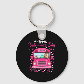 Porte-clés Funny owls school bus driver happy valentines day