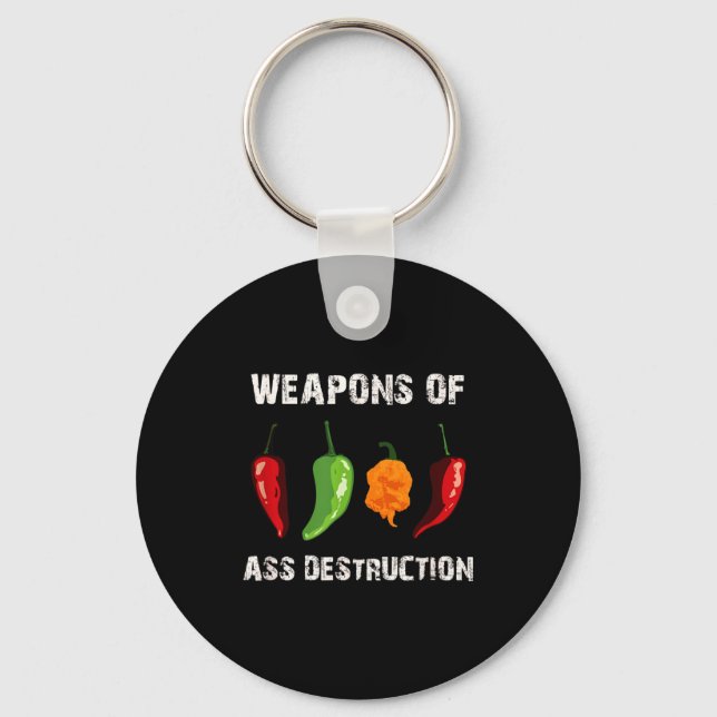 Porte-clés Funny Pepper Chili Head Scy Hot Foods  (Recto)