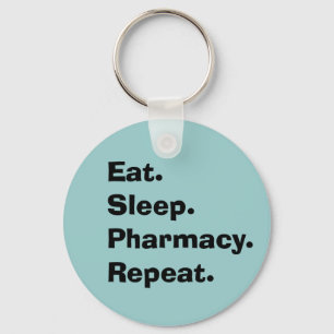 Porte-clés Funny Pharmacist  Key chain "Eat, Sleep, Pharmacy"
