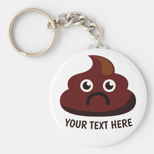 Porte-clés Funny Poop porte - clé 1 : triste (Devant)
