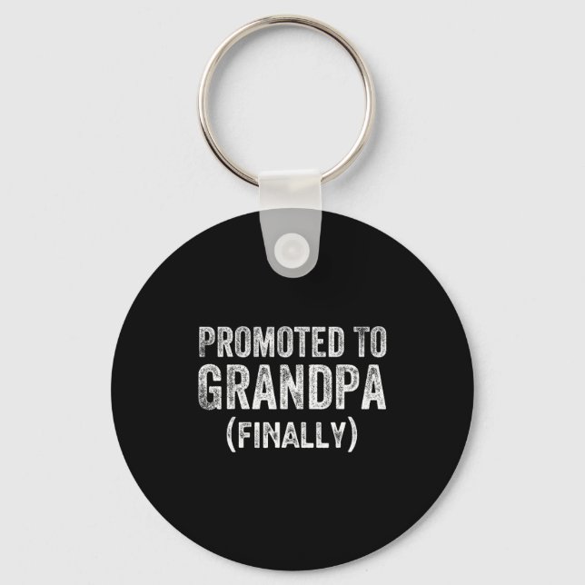 Porte-clés Funny Promoted To Grandpa Finally Pregnancy Announ (Recto)