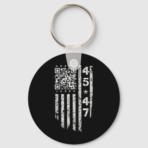 Porte-clés Funny Qr He back Président Trump Code