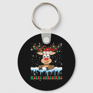 Porte-clés Funny Reindeer Noël Famille Joyeux Noël