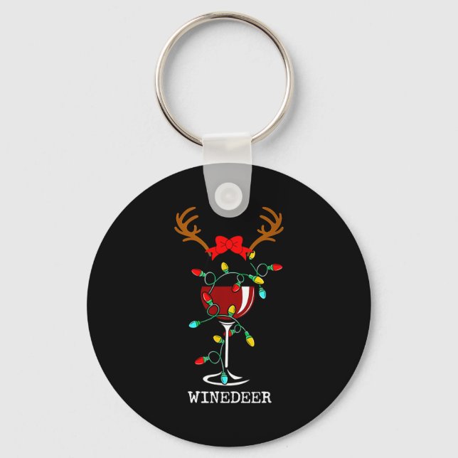 Porte-clés Funny Reindeer Winedeer Reinbeer Matching Couples  (Recto)