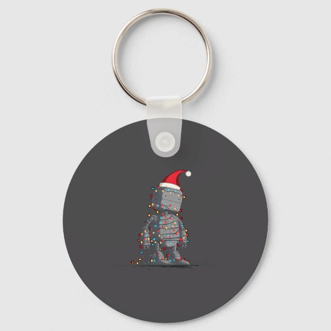 Porte-clés Funny Robot Christmas Graphics Lights Lover Long S (Recto)
