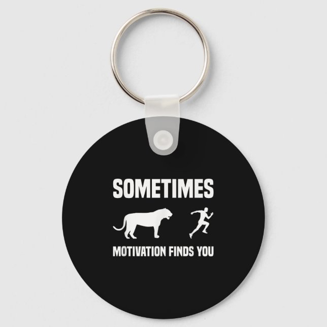 Porte-clés Funny Running Chemise Sport Runner Tiger Motivatio (Recto)