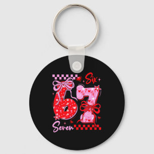 Porte-clés Funny Saint-Valentin 67 Meme 6 7 Arc Valentine