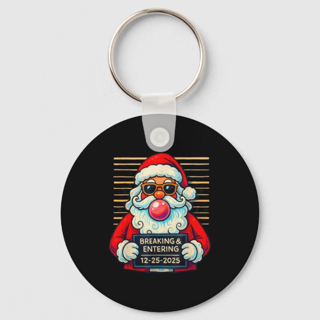 Porte-clés Funny Santa Breaking And Entering Christmas  (Recto)