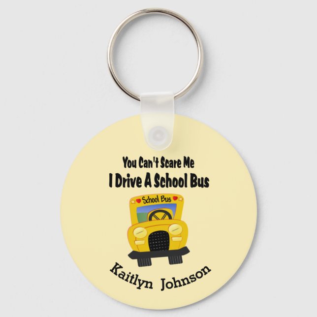 Porte-clés Funny School Bus Driver Key Ring (Recto)