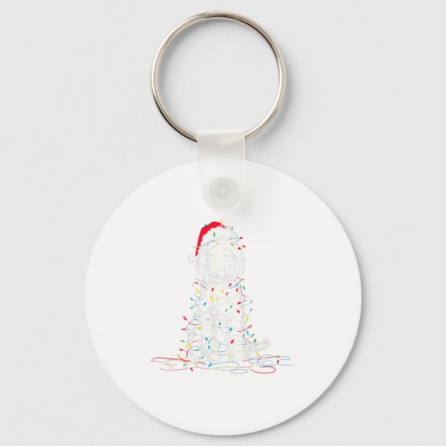 Porte-clés Funny Sheepadoodle Christmas Graphics Dog Lights L (Recto)