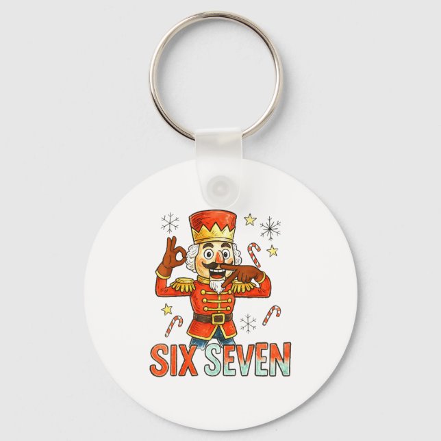 Porte-clés Funny Six Seven Meme Christmas Nutcracker Men Wome (Recto)
