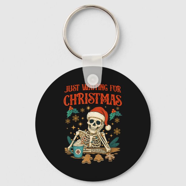 Porte-clés Funny Skeleton Christmas  (Recto)