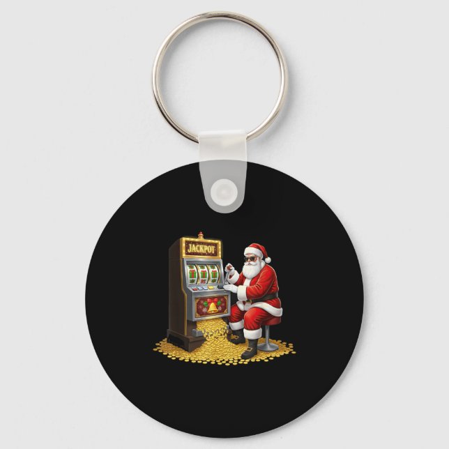 Porte-clés Funny Slot Machine Santa Christmas Graphic Casino  (Recto)