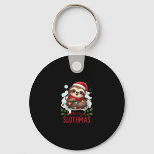 Porte-clés Funny Sloth Xmas Lights Merry Slothmas Sloth Chris