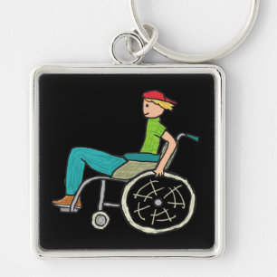 Porte-clés Funny Speedy Wheelchair User