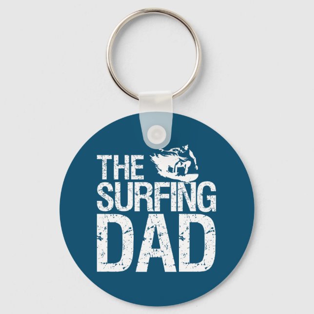 Porte-clés Funny Surfing Papa Surfer Fête des pères (Recto)