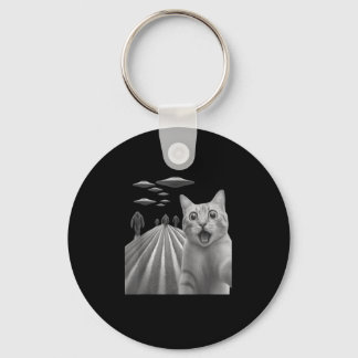 Porte-clés Funny Surpris Selfie Chat Peur Avec Le Pied De Feu