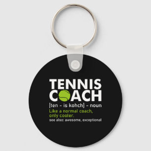 Porte-clés Funny Tennis Coach Définition Tennis Racket Player