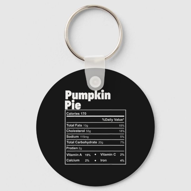 Porte-clés Funny Thanksgiving Food Pumpkin E Nutritional Fact (Recto)