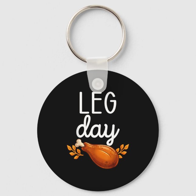 Porte-clés Funny Thanksgiving Leg Day Family Matching Turkey  (Recto)