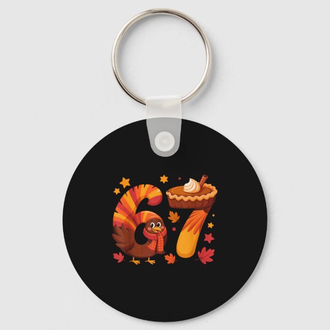 Porte-clés Funny Turkey Thanksgiving 67 Meme Six Seven  (Recto)