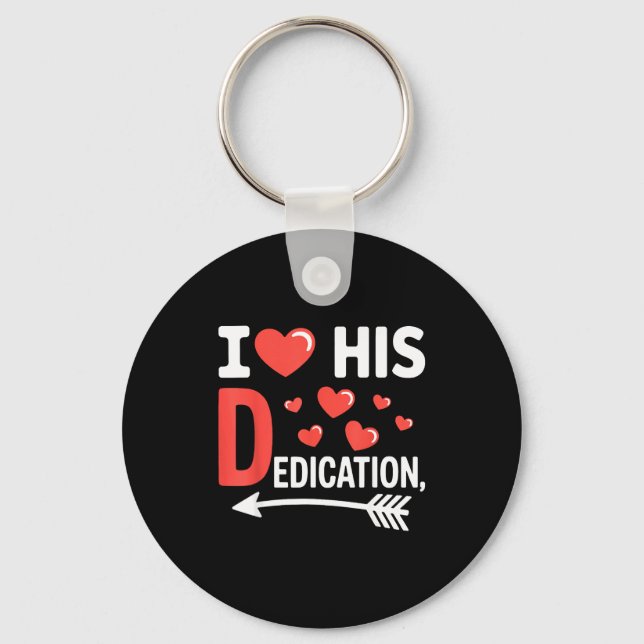 Porte-clés Funny Valentine's Day Couple Matching I Love His D (Recto)