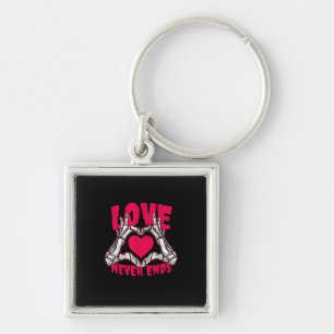 Porte-clés Funny Valentines Day Skeleton Heart Mains