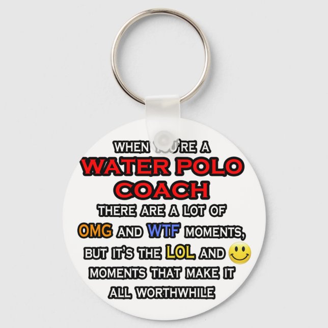 Porte-clés Funny Water Polo Coach ... OMG WTF LOL (Recto)