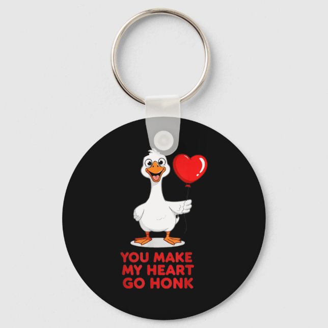 Porte-clés Funny You Make My Heart Go Honk Matching Valentine (Recto)