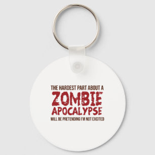 Porte-clés Funny Zombie Chemise Cadeau Apocalypse Hommes Femm