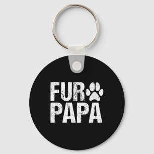 Porte-clés Fur Papa Chemise Pet Lover Chien Papa Fête des pèr