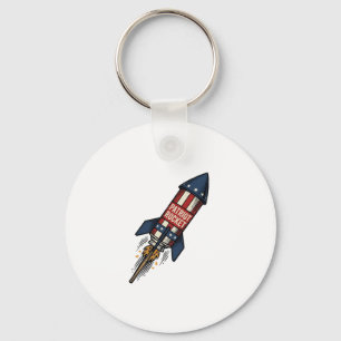 Porte-clés Fusée Patriot 4 juillet Conception de feux d'artif