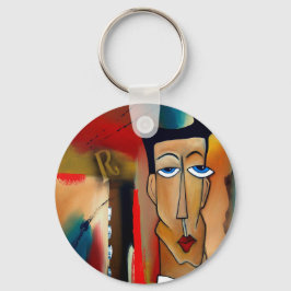 Porte-clés fusion-art abstrait