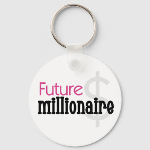 PORTE-CLÉS FUTUR MILLIONNAIRE ROSE