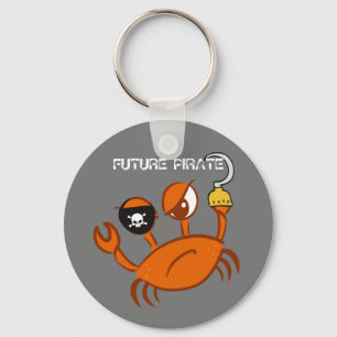 Porte-clés Futur Pirate Crabe Mignon Drôle Cadeau Personnalis