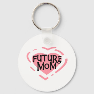 Porte-clés Future Mom Pink Heart Tshirts et cadeaux
