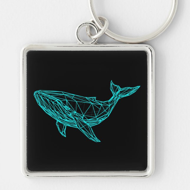 Porte-clés Futuristic Geometric Whale Keychain (Devant)