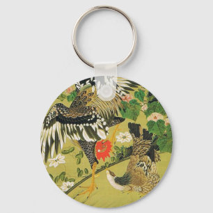 Porte-clés Fuyo Soukeizu Peinture d'Ito Jakuchu
