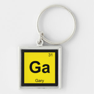 Porte-clés Ga - Gary Indiana Chimie Symbole de table périodi