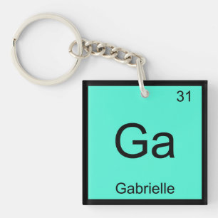 Porte-clés Gabrielle Nom Chimie Élément Tableau périodique