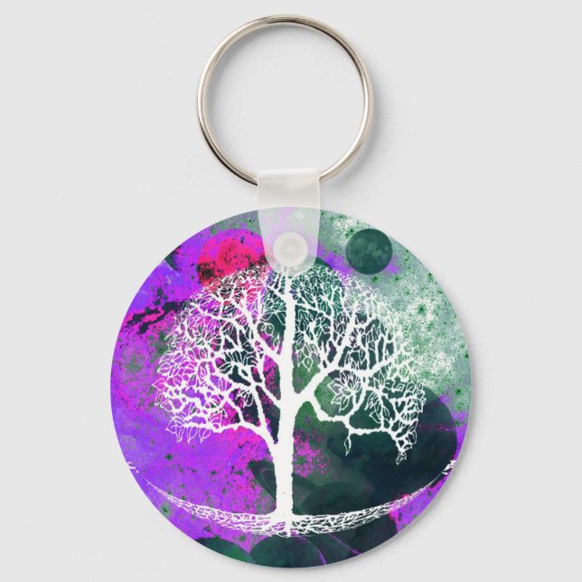 Porte-clés Galaxie de l'arbre de vie (Recto)
