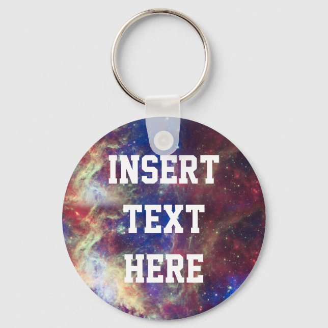 Porte-clés Galaxy Nebula Espace astronomique personnalisé (Recto)