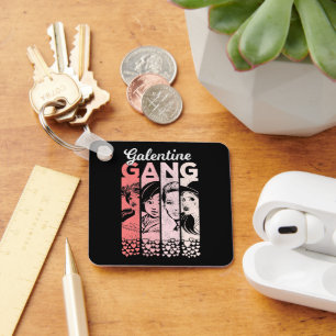 Porte-clés Galentine Gang Vintage Valentines Femme Visages