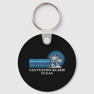 Porte-clés Galveston Beach Texas Famille Vacances d'été Vinta