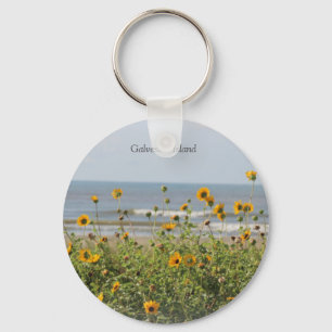 Porte-clés Galveston Island Beach Flowers Porte - clé