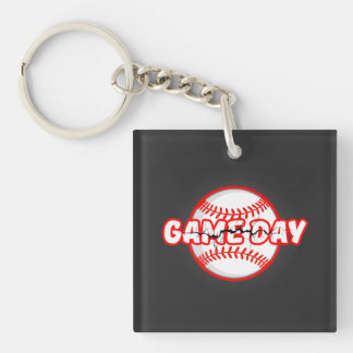 Porte-clés Game Day Cracked Baseball Sports Graphic