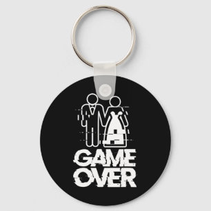 Porte-clés Game Over Bug Épouse Marié Mariage Drôle