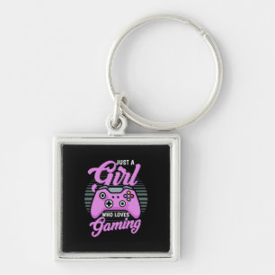 Porte-clés Gamer Gift   Juste Une Fille Qui Aime Jouer